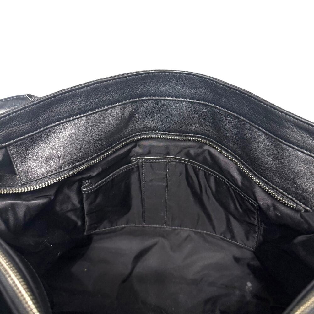 Tumi Laptop Travel Tote w/ Adjustable Straps in Black - Canvas w/ Leather Trim - Picture 12 of 12